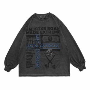 a black sweatshirt with "Made Extreme" print