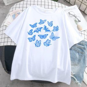 grunge shirt with butterfly design