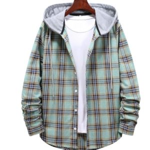 hooded thick long sleeve shirt